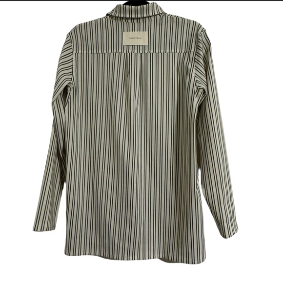 Ushatava Designer Button-Up Collared Top And Pant Striped Set Size XS - Picture 3 of 9